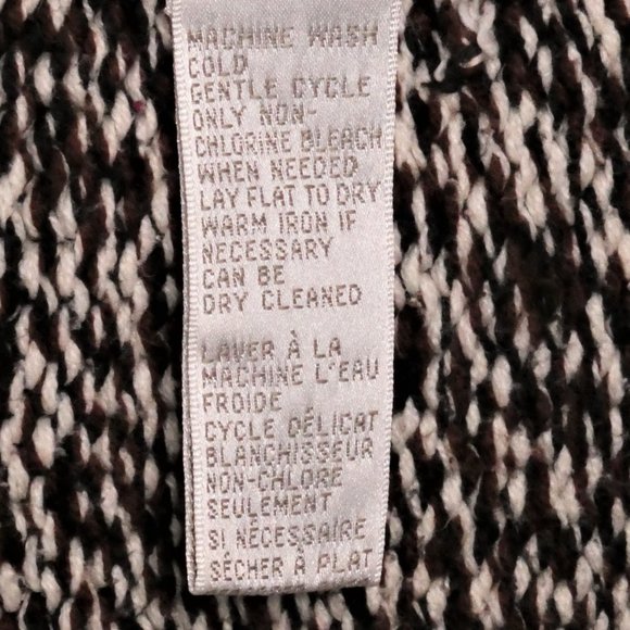 Jones New York Salt and Pepper Cotton Blend Knit Sweater Size L - Picture 7 of 8